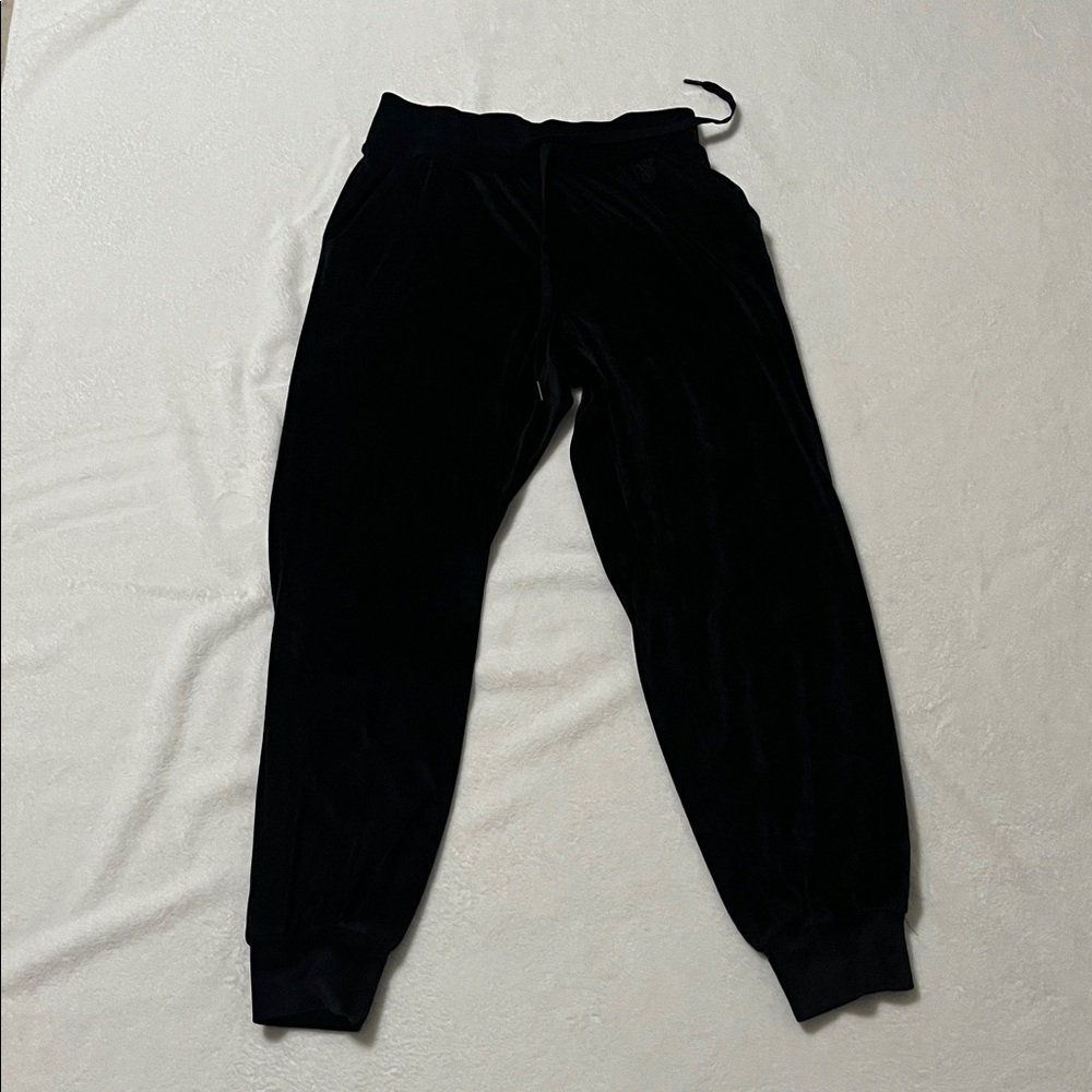 Victoria's Secret Black Velour Pants